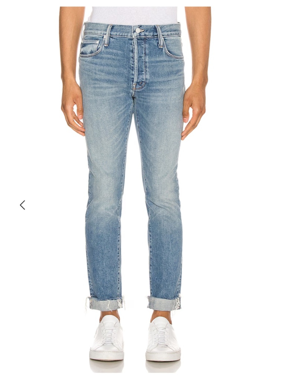 MOTHER MR The Neat Cuff Ankle Fray Jeans
